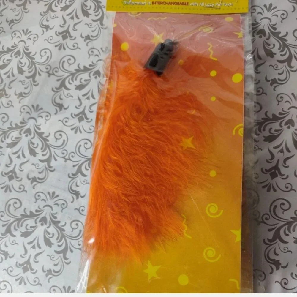 Lot of 3 Lazy Pet Interactive Tail Tease Cat Toy Green, Orange, & Yellow C10